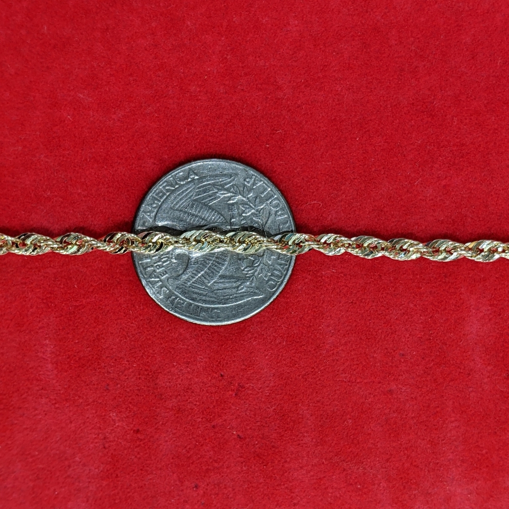 10kt Real Gold Rope Chain - Picture 8 of 9